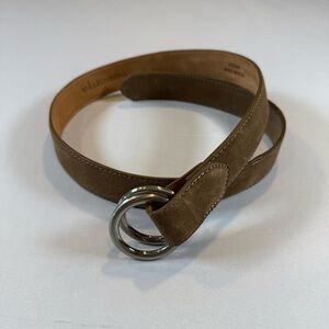 W. KLEINBERG Custom Suede Belt with O-ring Buckles Size 33 Brand New MSRP $210